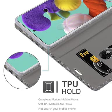Samsung Galaxy A51 5G Plånboksfodral Skal (Grå)