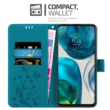 Motorola MOTO G52 4G / G82 5G Plånboksfodral Skal (Blå)