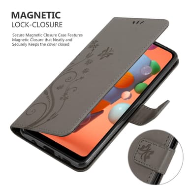 Samsung Galaxy A11 / M11 Plånboksfodral Skal (Grå)