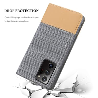 Samsung Galaxy NOTE 20 ULTRA Plånboksfodral Skal (Grå)