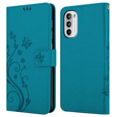 Motorola MOTO G52 4G / G82 5G Plånboksfodral Skal (Blå)