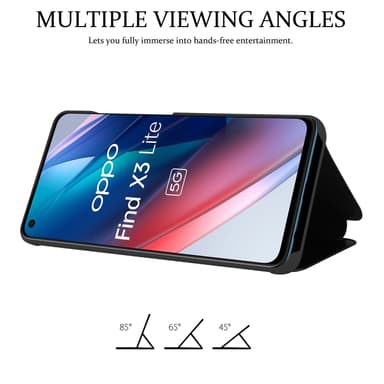 Oppo FIND X3 LITE Plånboksfodral Skal (Svart)