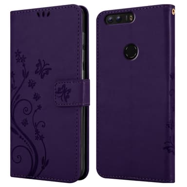 Honor 8 / 8 PREMIUM Plånboksfodral Skal (Lila)