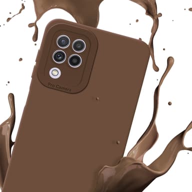 Samsung Galaxy A22 4G Skal Fodral Case (Brun)