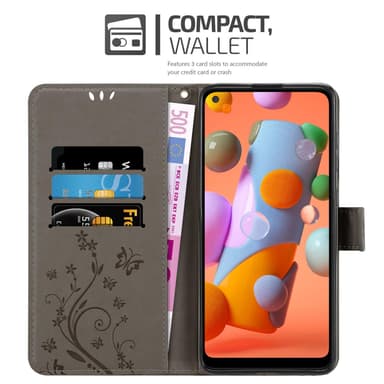 Samsung Galaxy A11 / M11 Plånboksfodral Skal (Grå)