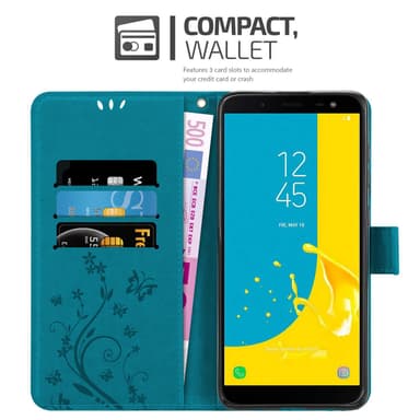 Samsung Galaxy J6 2018 Plånboksfodral Skal (Blå)