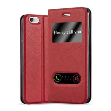 iPhone 6 / 6S Plånboksfodral Skal (Röd)
