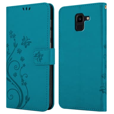 Samsung Galaxy J6 2018 Plånboksfodral Skal (Blå)