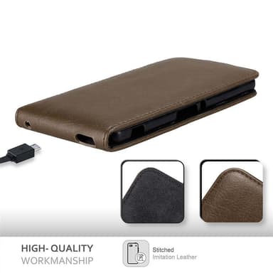 Sony Xperia M4 AQUA Flipfodral Skal (Brun)