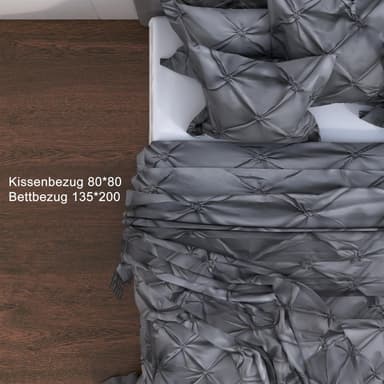 Påslakan 135x200 cm Örngott 80x80 cm Sängkläder (grå)