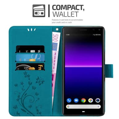 Sony Xperia 8 Plånboksfodral Skal (Blå)