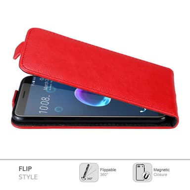 HTC Desire 12 Flipfodral Skal (Röd)