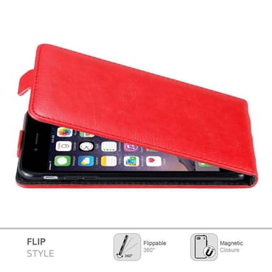 iPhone 6 PLUS / 6S PLUS Flipfodral Skal (Röd)