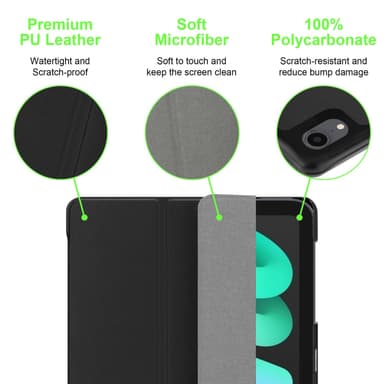 iPad MINI 6 (8.3 tum) Skal Fodral Case (Svart)