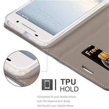 HTC ONE A9 Plånboksfodral Skal (Grå)