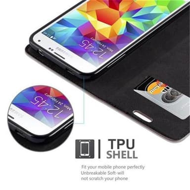 Samsung Galaxy S5 / S5 NEO Skal Fodral Case (Brun)