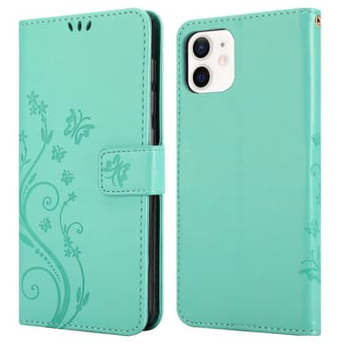 iPhone 12 MINI Plånboksfodral Skal (Turkos)