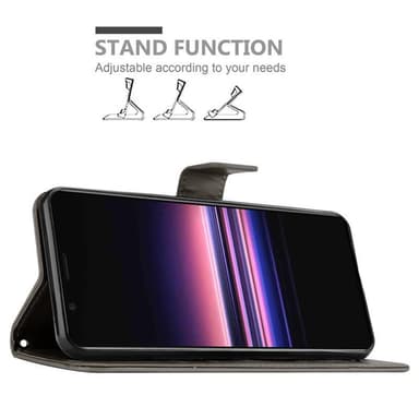 Sony Xperia 5 Plånboksfodral Skal (Grå)