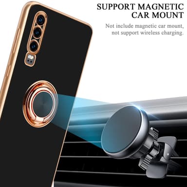 Huawei P30 Skal Fodral Case (Svart)