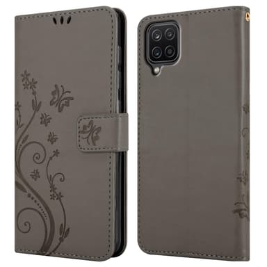 Samsung Galaxy A12 / M12 Plånboksfodral Skal (Grå)