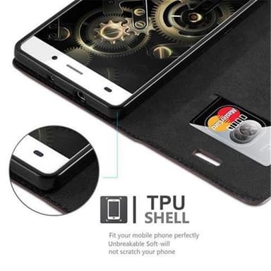 Huawei P8 LITE 2015 Skal Fodral Case (Brun)