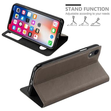 iPhone XR Plånboksfodral Skal (Brun)