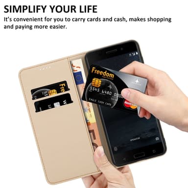 Nokia 6.1 Plånboksfodral Skal (Svart)