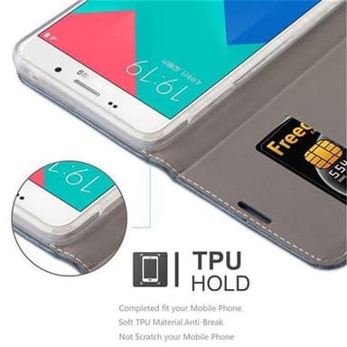 Samsung Galaxy A9 2016 Plånboksfodral Skal (Blå)