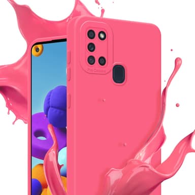 Samsung Galaxy A21s Skal Fodral Case (Röd)