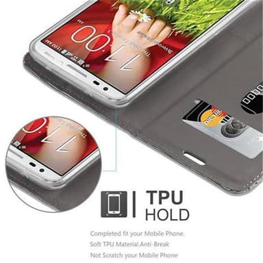 LG G2 Plånboksfodral Skal (Grå)