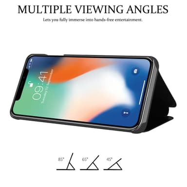 iPhone X / XS Plånboksfodral Skal (Svart)
