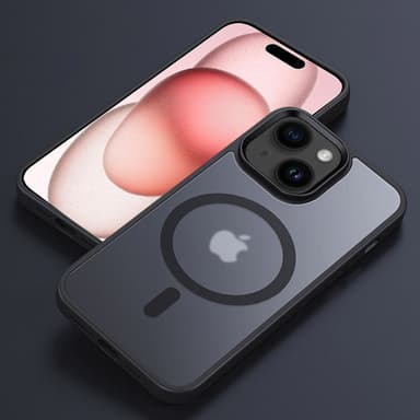 Skal Fodral iPhone 15 kompatibel MagSafe (Svart)