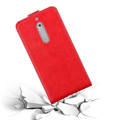 Nokia 5 2017 Flipfodral Skal (Röd)