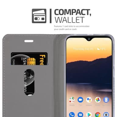 Nokia 2.3 Plånboksfodral Skal (Grå)