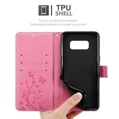 Samsung Galaxy S8 PLUS Plånboksfodral Skal (Rosa)
