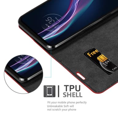 Motorola ONE FUSION+ Skal Fodral Case (Röd)
