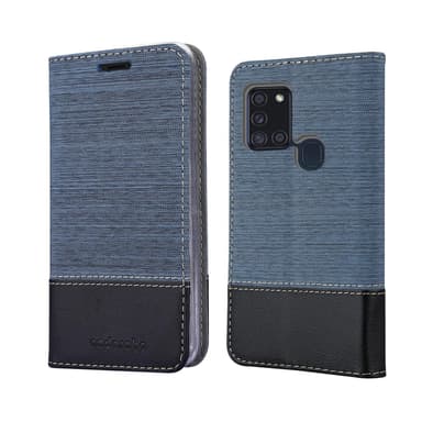 Samsung Galaxy A21s Plånboksfodral Skal (Blå)
