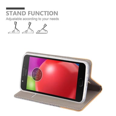 Motorola MOTO E4 Plånboksfodral Skal (Grå)