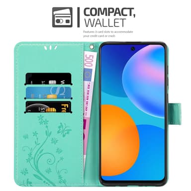 Huawei P SMART 2021 Plånboksfodral Skal (Turkos)