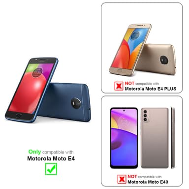 Skal Motorola MOTO E4 Fodral Case (Svart)