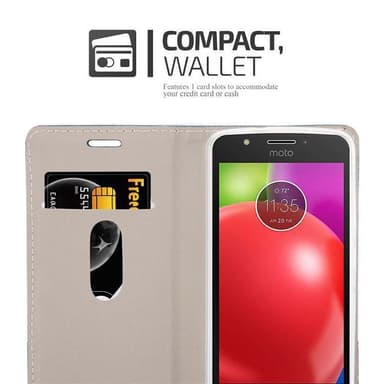 Motorola MOTO E4 Plånboksfodral Skal (Grå)
