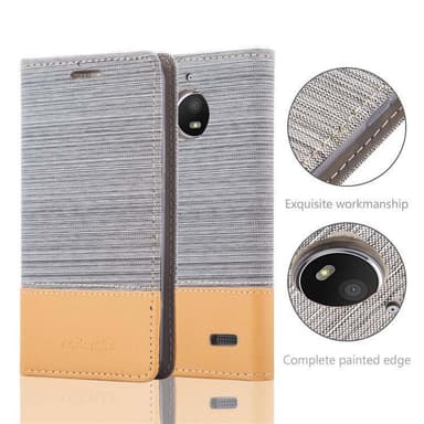 Motorola MOTO E4 Plånboksfodral Skal (Grå)