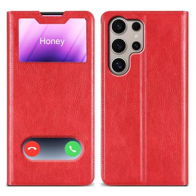 Samsung Galaxy S24 ULTRA Plånboksfodral Skal (Röd)