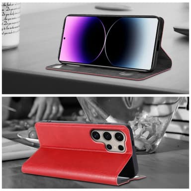 Samsung Galaxy S24 ULTRA Plånboksfodral Skal (Röd)
