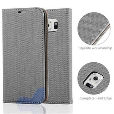 Samsung Galaxy S6 EDGE Plånboksfodral Skal (Grå)