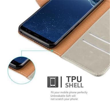 Samsung Galaxy S8 Plånboksfodral Skal (Brun)