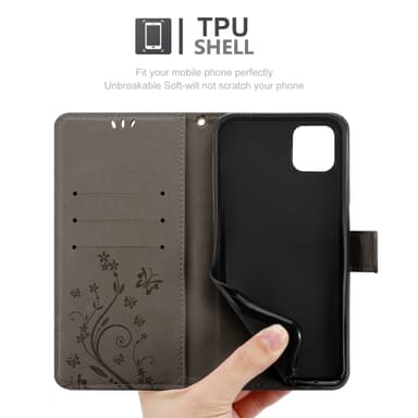 iPhone 13 Plånboksfodral Skal (Grå)
