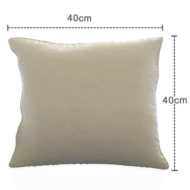 Kuddfodral 40x40 cm dekorativt i sammet (beige)