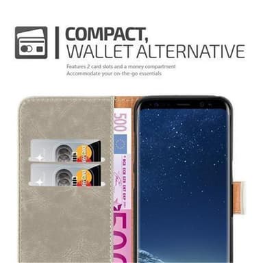 Samsung Galaxy S8 Plånboksfodral Skal (Brun)