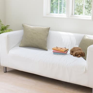 Kuddfodral 40x40 cm dekorativt i sammet (beige)